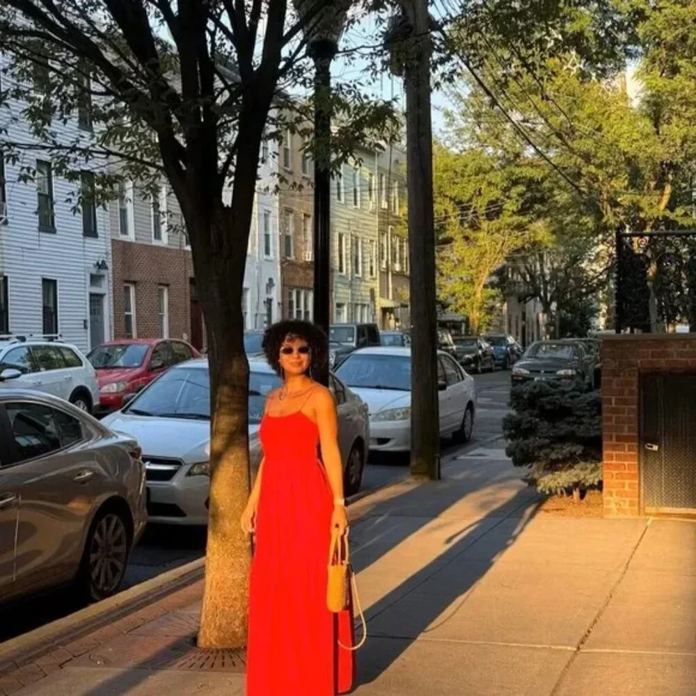 Commense Solid Backless Long Dress Red - Size L (NWT) - Picture 2 of 5